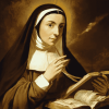 St Teresa of Avila Antique Diamond Painting