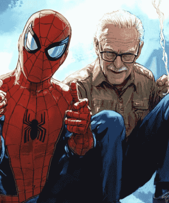 Stan Lee Spiderman Diamond Painting