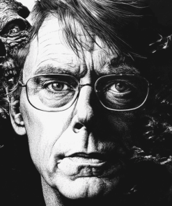 Stephen King Black And White Diamond Painting