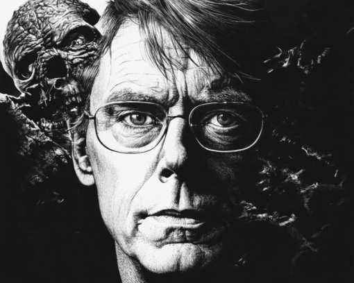 Stephen King Black And White Diamond Painting