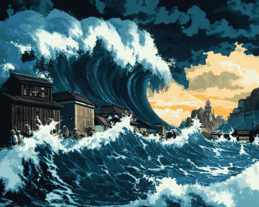 Stormy Tsunami Animation Diamond Painting