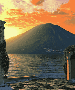 Stromboli Sicily Volcano Landscape Diamond Painting