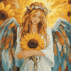 Sunflower Angel Vintage Diamond Painting