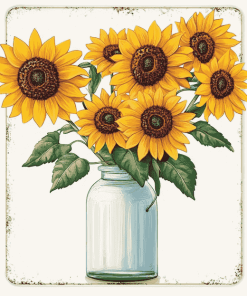 Sunflower Bouquet Diamond Painting