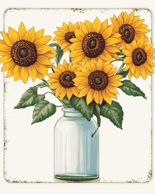 Sunflower Bouquet Diamond Painting