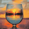 Sunset Seascape Glass Diamond Painting