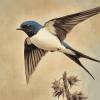 Swallow Birds Elegance Diamond Painting