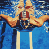 Swimming Champion Diamond Painting