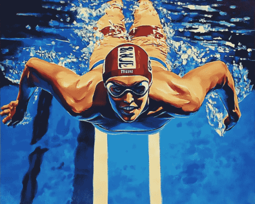 Swimming Champion Diamond Painting