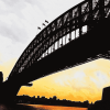 Sydney Harbor Bridge Silhouette Diamond Painting