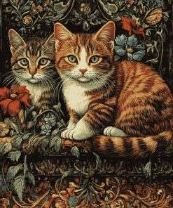 Tapestry Cat Masterpiece Diamond Painting