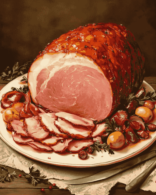 Tasty Ham Slice Diamond Painting