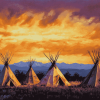 Teepees and Landscapes Diamond Painting