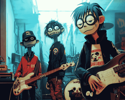 The Gorillaz Cartoon Diamond Painting