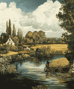 The Hay Wain Landscape Diamond Painting