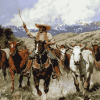 The Herders Cowboy Art Diamond Painting