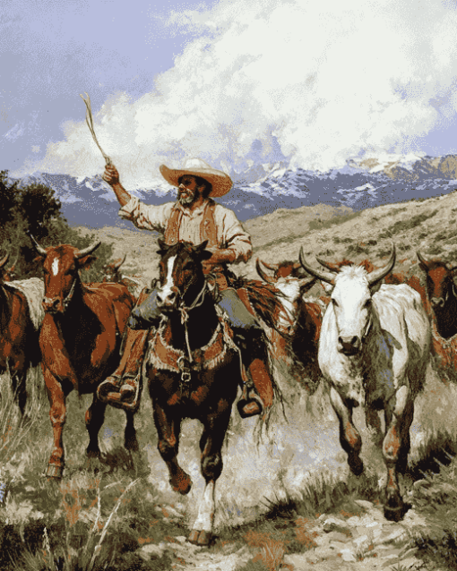 The Herders Cowboy Art Diamond Painting