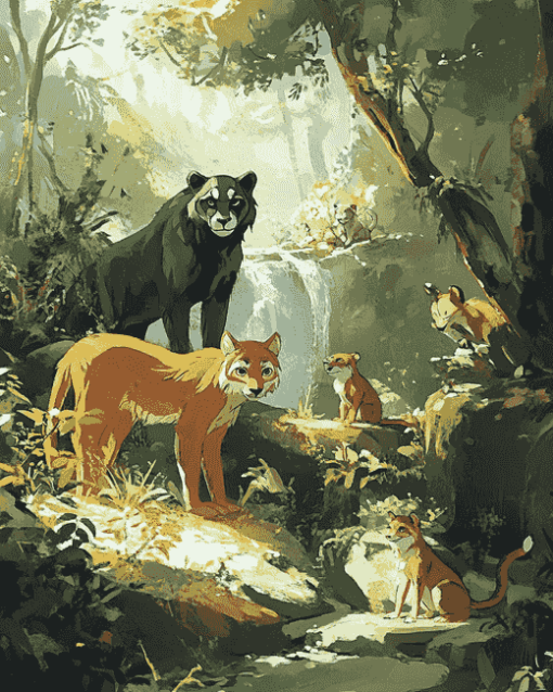 The Jungle Book Animal Diamond Painting