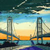 The Mackinac Bridge Scene Diamond Painting