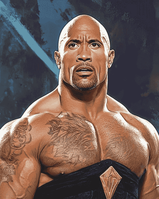 The Rock WWE Icon Diamond Painting