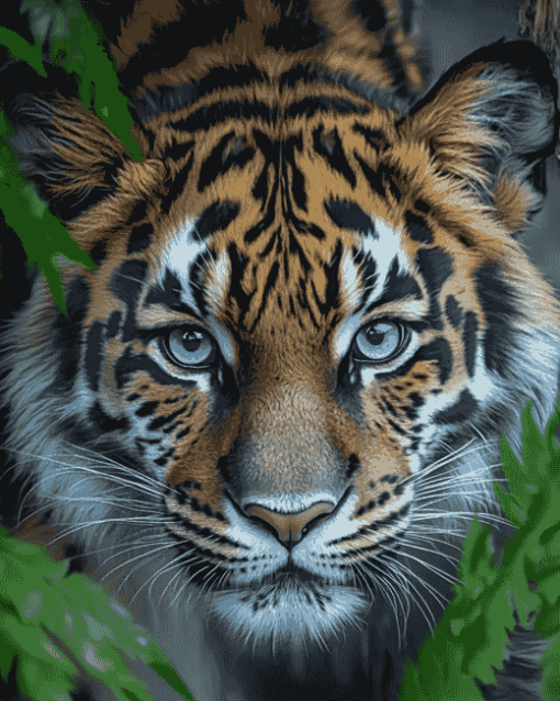 Tiger Blue Eyes Diamond Painting