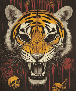 Tiger and Skull Diamond Painting