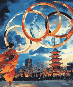 Tokyo Olympic Rings Diamond Painting