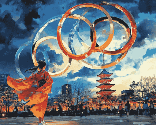 Tokyo Olympic Rings Diamond Painting