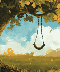 Tree Swing Cartoon Diamond Painting