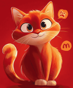 Turning Red Disney Cats Diamond Painting