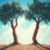 Twins Tree Anime Diamond Painting