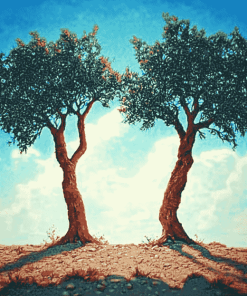 Twins Tree Anime Diamond Painting