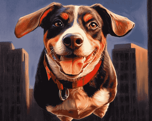 Underdog Puppy Friends Diamond Painting