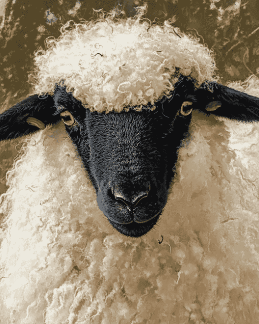 Valais Blacknose Sheep Diamond Painting