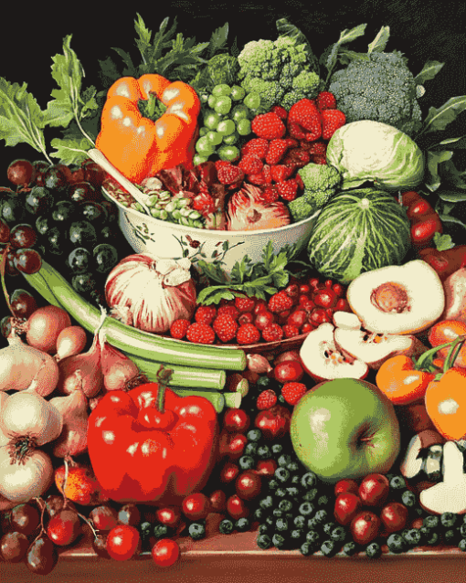 Vegan Vegetables Diamond Painting