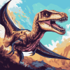 Velociraptor Cartoon Diamond Painting