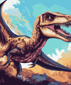 Velociraptor Cartoon Diamond Painting