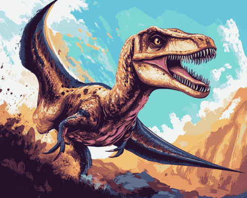 Velociraptor Cartoon Diamond Painting