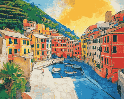 Vernazza Cities of Italy Diamond Painting