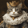 Victorian Cat Art Diamond Painting