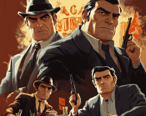 Video Game Mafia Animation Diamond Painting