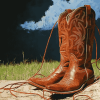 Vintage Cowboy Boots Diamond Painting