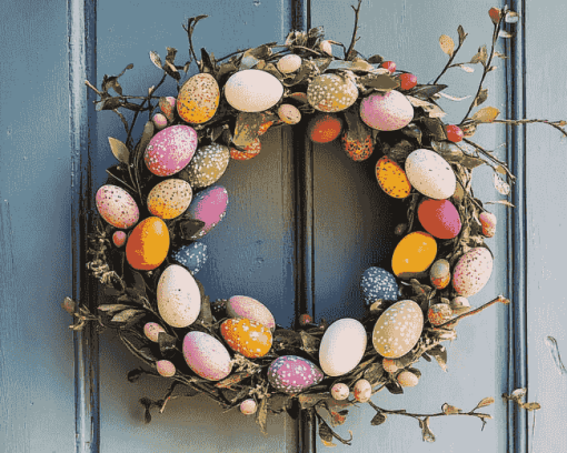 Vintage Easter Wreaths Diamond Painting