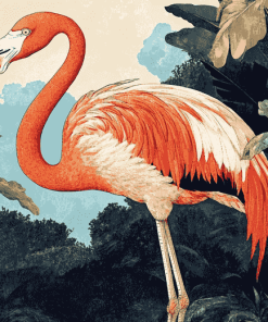 Vintage Flamingo Bird Diamond Painting