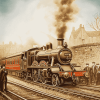 Vintage GWR Train Diamond Painting