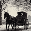 Vintage Horse Carriages Diamond Painting