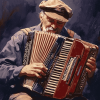 Vintage Musician Accordion Diamond Painting