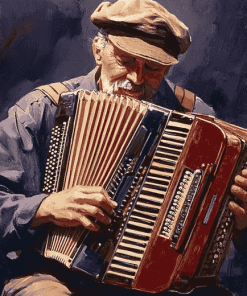 Vintage Musician Accordion Diamond Painting