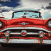 Vintage Red Mercury Car Diamond Painting