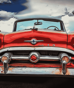 Vintage Red Mercury Car Diamond Painting